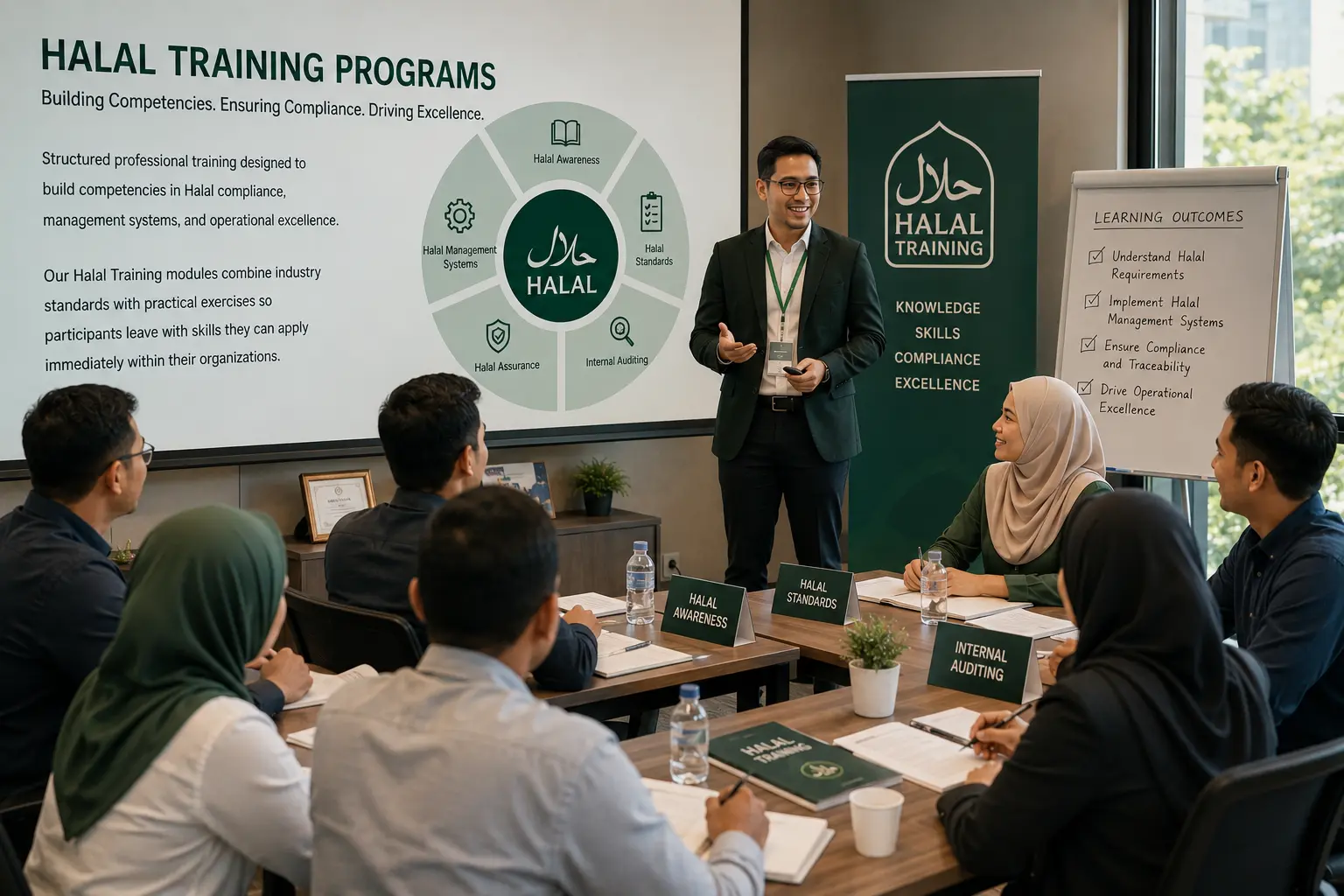 Professional Halal compliance training session